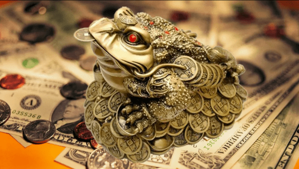 Money toad as an amulet of luck