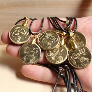 Pendant made of coins